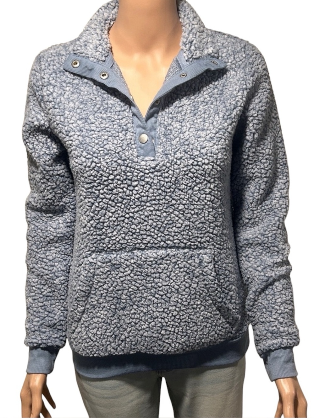 Planet Gold Blue and White Fleece Hoodie